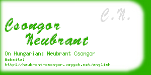 csongor neubrant business card